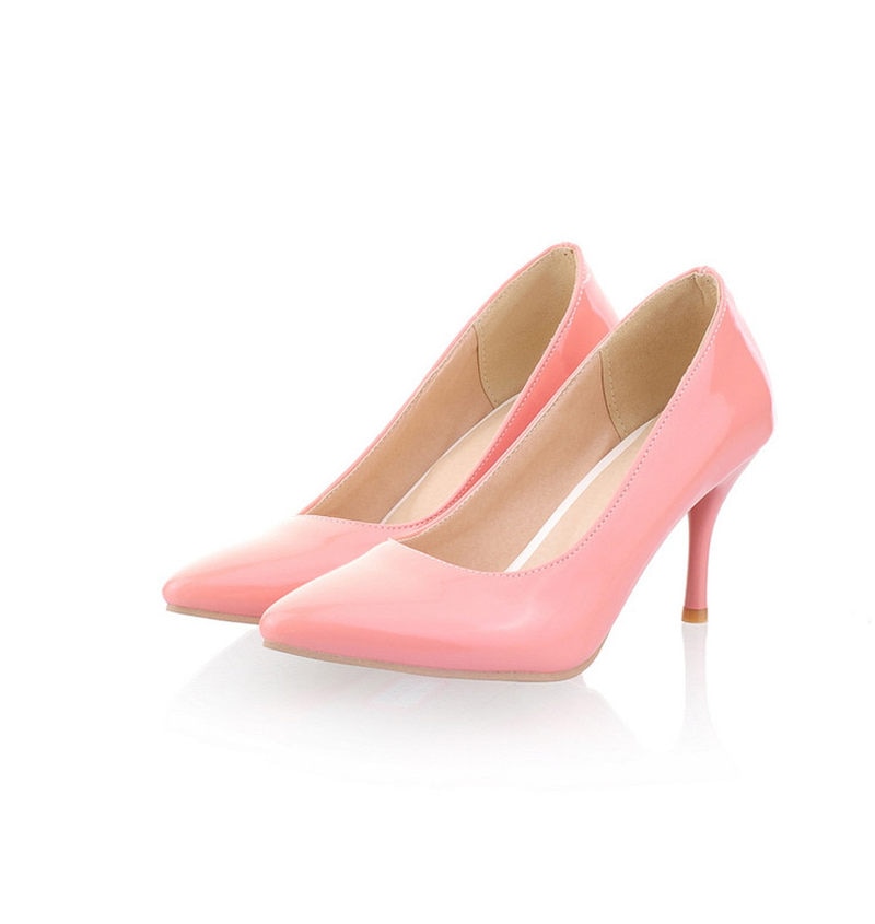 Fashion Heeled Shoe Woman 2022 Spring High Heels Pumps Red Pink White Women's Heels Party Office Wedding Shoes Female Large Sizeupdate