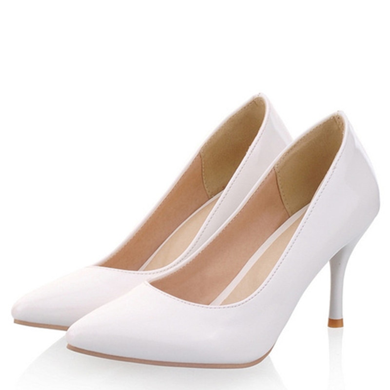 Fashion Heeled Shoe Woman 2022 Spring High Heels Pumps Red Pink White Women's Heels Party Office Wedding Shoes Female Large Sizeupdate