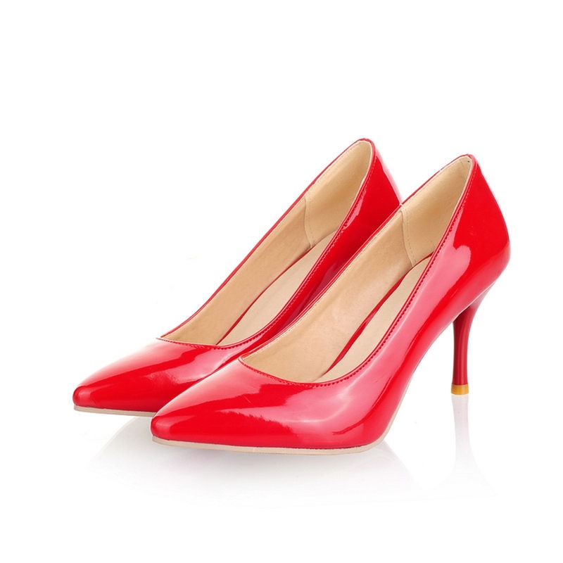 Fashion Heeled Shoe Woman 2022 Spring High Heels Pumps Red Pink White Women's Heels Party Office Wedding Shoes Female Large Sizeupdate