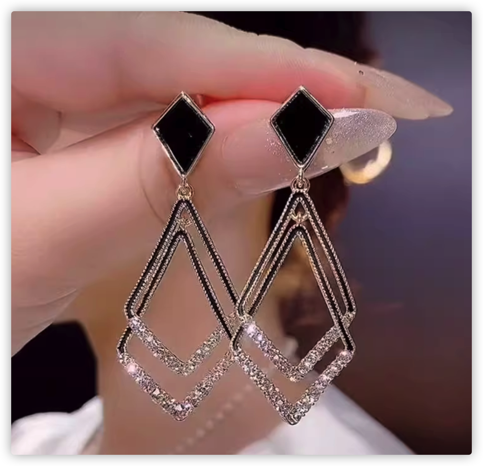 BOAKO Half Round Earrings For Women Fashion Jewelry