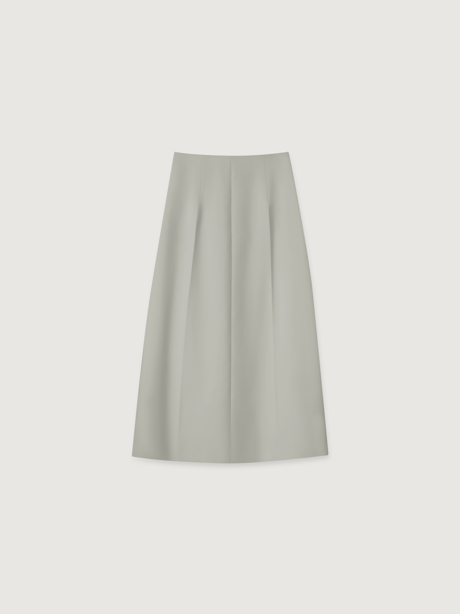 会员价-PLEATED CREPE PENCIL SKIRT IN BABY GREEN